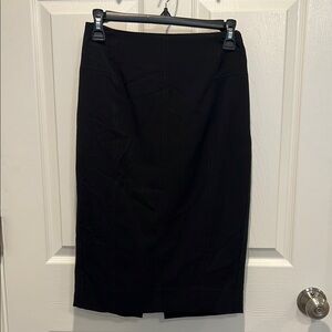 White House Black Market Black Pencil Skirt with Slit